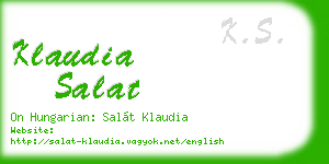 klaudia salat business card